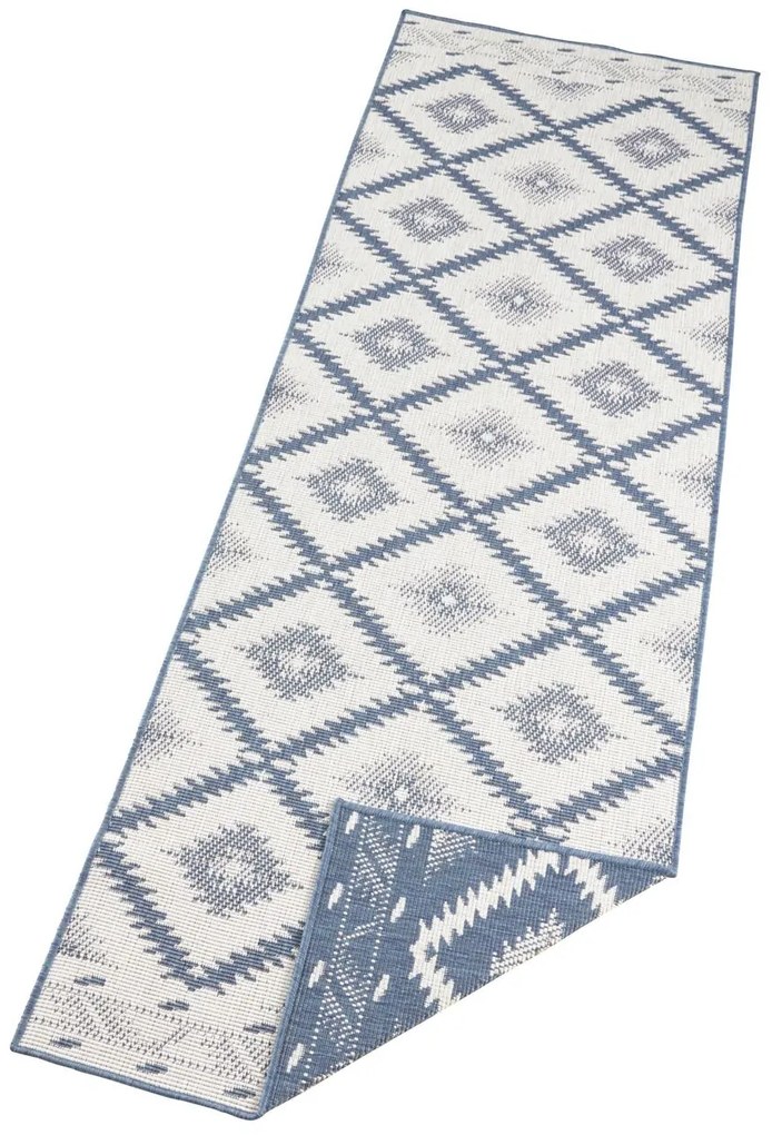NORTHRUGS - Hanse Home koberce Kusový koberec Twin Supreme 103430 Malibu blue creme – na von aj na doma - 120x170 cm