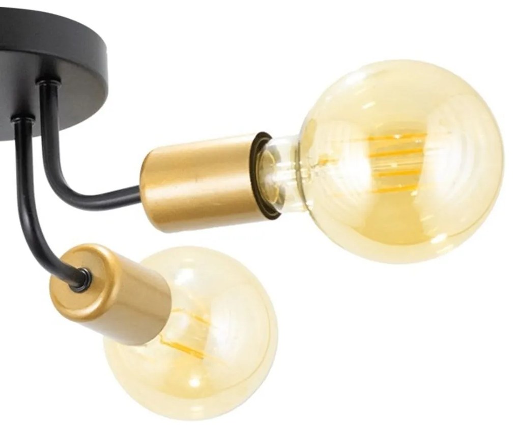 Stropné svietidlo Oldie II čierne/zlaté