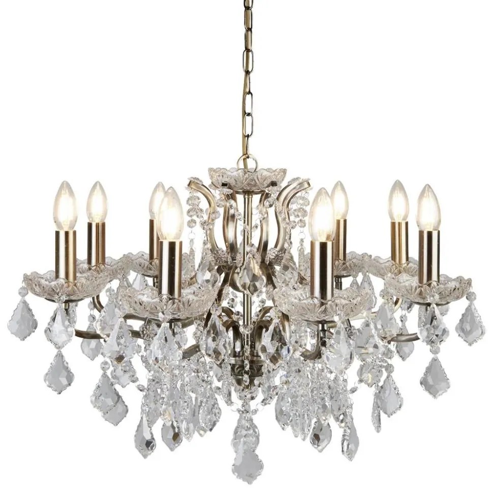 Searchlight 8738-8AB - Krištáľový luster na reťazi PARIS 8xE14/40W/230V