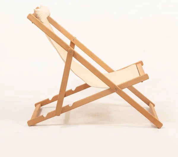 Záhradné lehátko béžové/habr