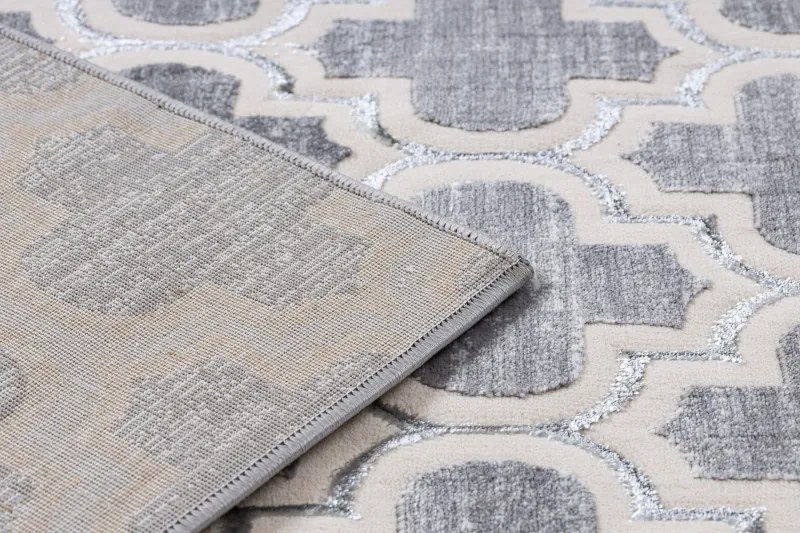 Dywany Łuszczów, Kusový koberec Core W6764 Trellis grey/cream, 200x290, šedá, chodba / predsieň