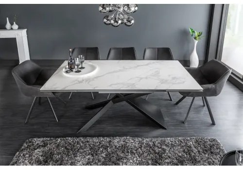 Rozkladací jedálenský stôl 40122 180/220/260 x 90cm White Ceramik - Komfort-nábytok