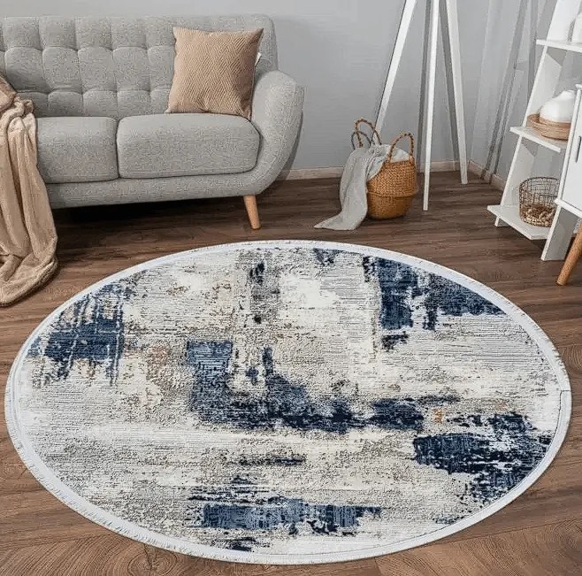 DC Koberec Exclusive kruh 167 námornícka modrá modrá Rozmer: Ø 100 cm (kruh)