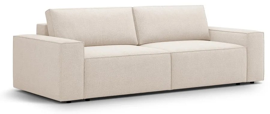 Béžová rozkladacia pohovka z textílie bouclé 247 cm Jodie – Micadoni Home