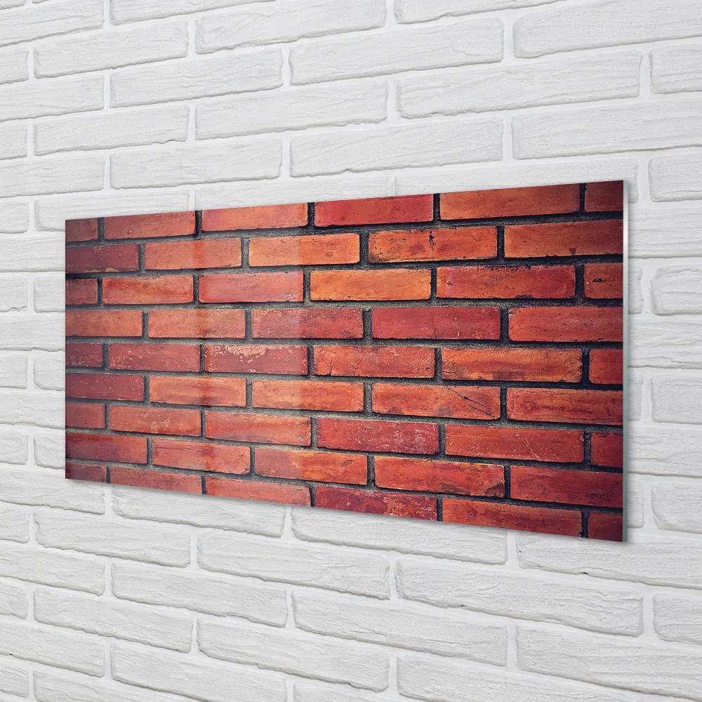 Sklenený obklad do kuchyne Tehla kamenný múr 120x60 cm