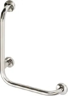 Bemeta Design HELP: Madlo, 680 mm, v tvare L, ľavé, s krytkou, nerez, mat - 301112072