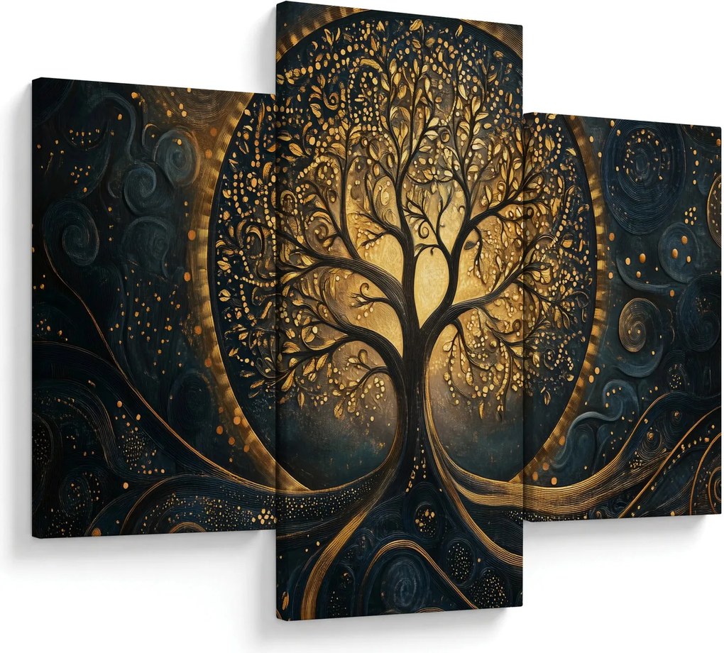 Obraz – Strom so zlatou aurou (90x60 cm)