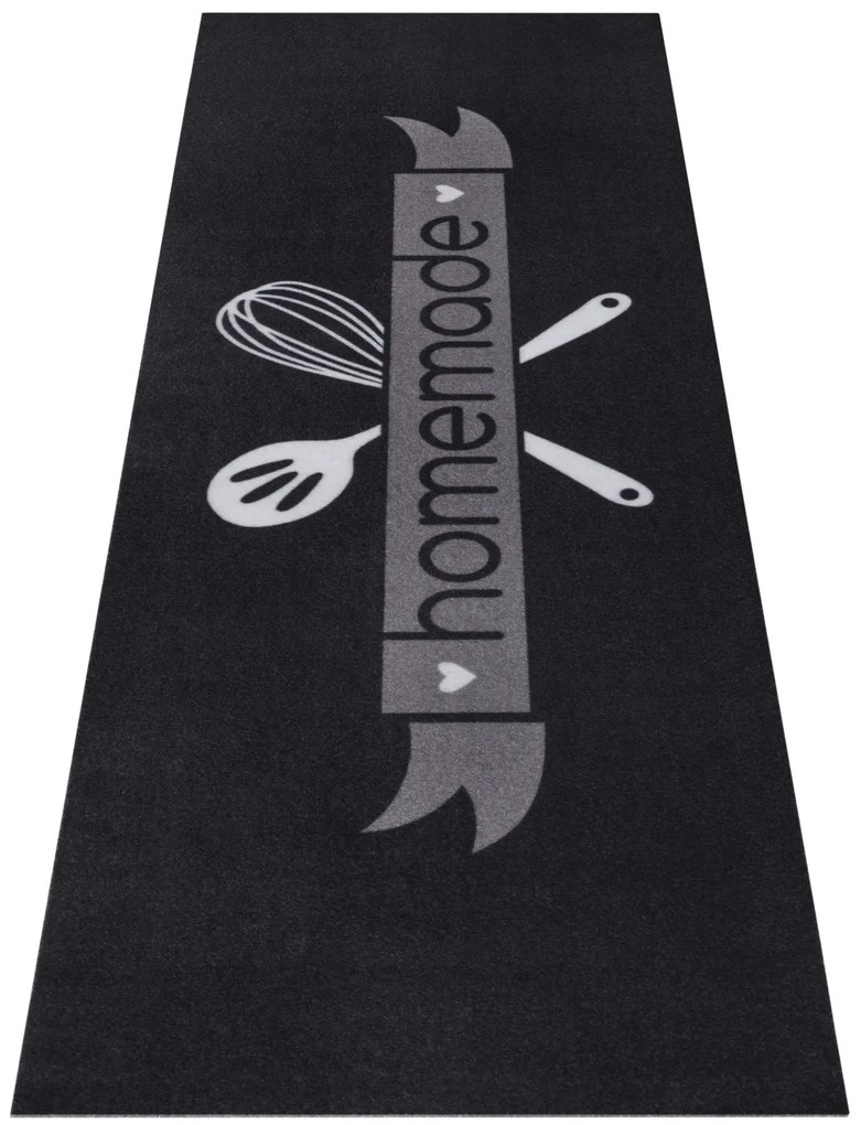 Hanse Home, Behúň Cook & Clean 105732 Black White Grey, 50x150, čierna, kuchyňa