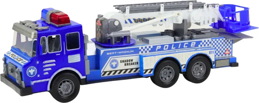 LEAN Toys Veľká policajná súprava figúrky prilba pre dieťa modrá