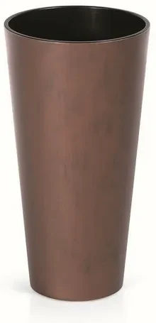 Kvetináč TUBUS SLIM CORTEN s vložkou 40 cm ,patinovaná oceľ, 40 cm