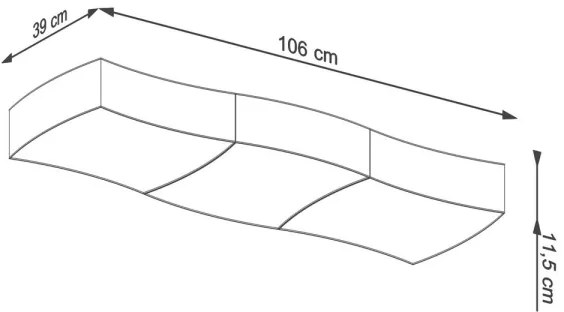 Sollux SL.1055 - Stropné svietidlo SQUARE 6xE27/60W/230V biela