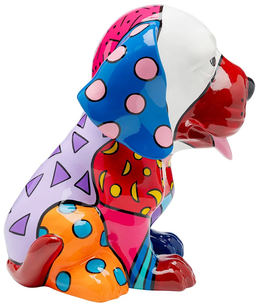Dog Patchwork dekorácia viacfarebná