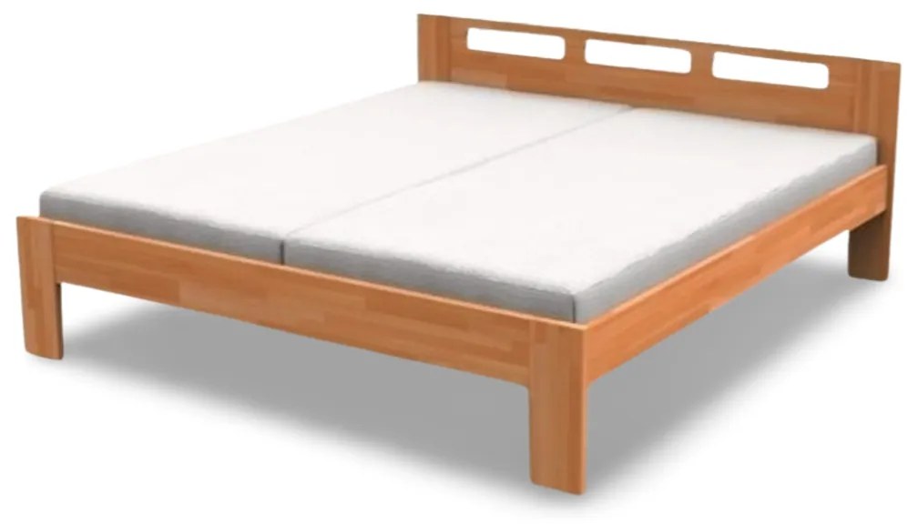 E-matrac Manželský Set Economic Buk (Posteľ, rošty, matrace, doplnky) Typ matraca: Taštičkový 7 zónový, Rošt: Lamelový nepolohovateľný, Posteľ: 200x160