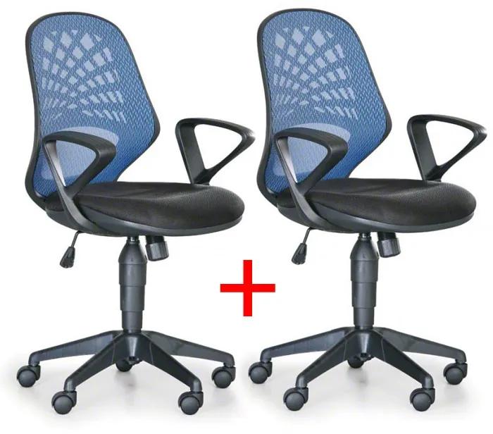 Kancelárska stolička Fler 1+1 Zadarmo, modrá