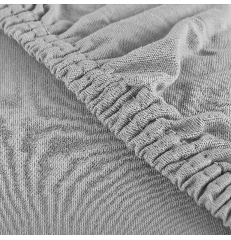 Plachta posteľná sivá jersey EMI, Plachta Queen 150x200