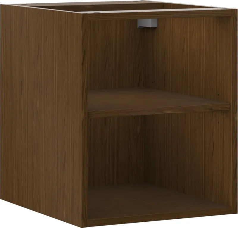 Mexen Box-A, otvorená skrinka s policou 40 cm, orech, 91AX2-0400-470-0-86