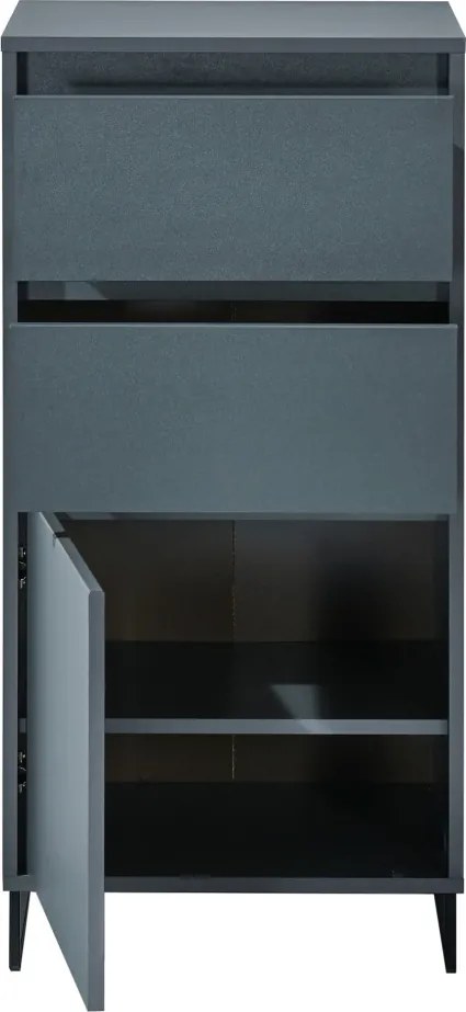 Komoda so šuplíkmi Cologne, 50 cm, antracitová