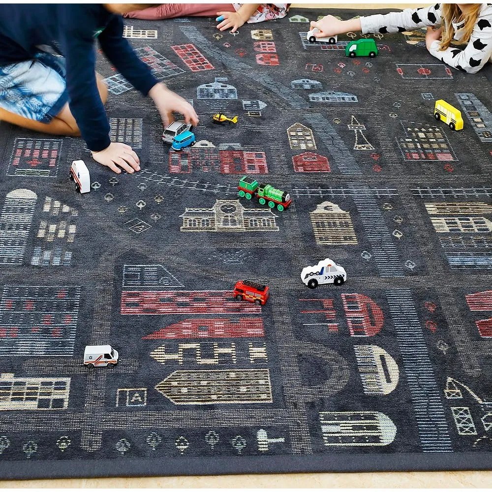 Čierny obojstranný detský koberec Narma Ülejõe, 140 x 200 cm