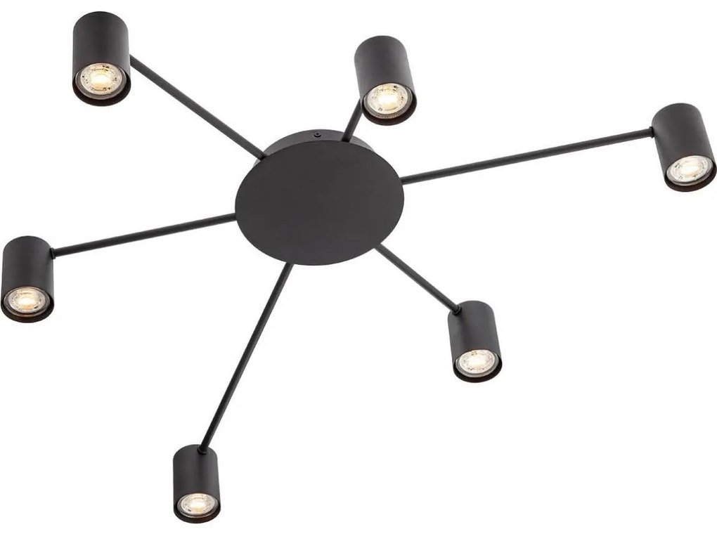 Redo 01-4052 - Bodové svietidlo NOA 6xGU10/10W/230V čierna