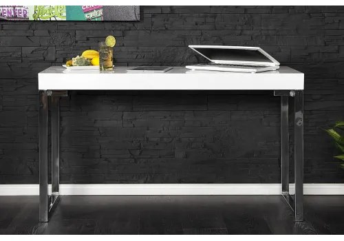 PC/Toaletný - stolík 16714 120cm Biely vysoký lesk  - Komfort-nábytok