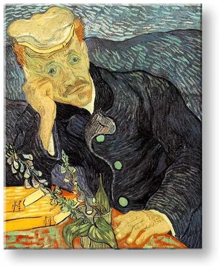 Obraz na plátne Vincent van Gogh - Portrét dr. Gacheta | rôzne rozmery