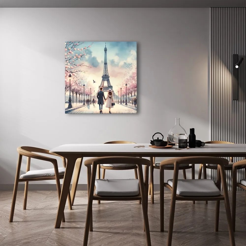 Obraz romantika v uliciach Paríža