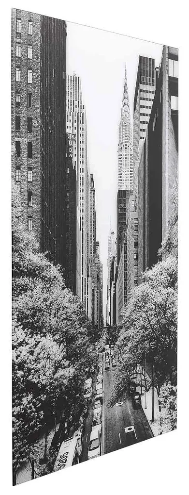 Street Of NY sklenený obraz čiernobiely 120x80 cm