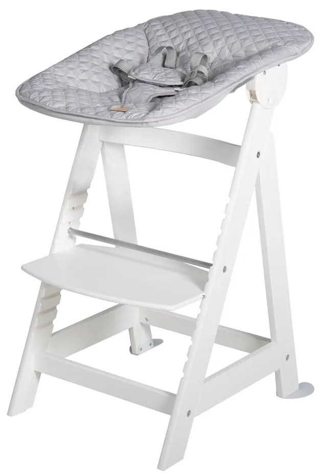Biela jedálenská stolička Grow-Along – Roba