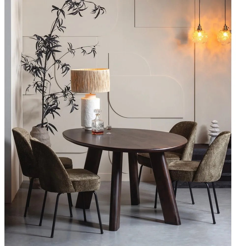 Khaki zamatové jedálenské stoličky v súprave 2 ks Vogue – WOOOD