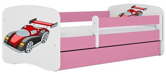Detská Posteľ. Babydreams+Sz+M Ružová 80x160 Auto