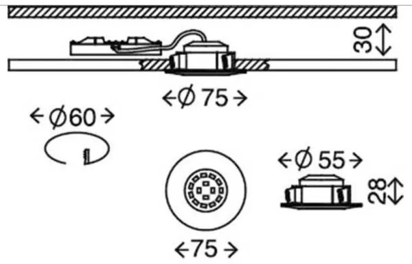 Briloner 7231-031-SADA 3x LED Stmievateľné kúpeľňové svietidlo LED/5,5W/230V IP44
