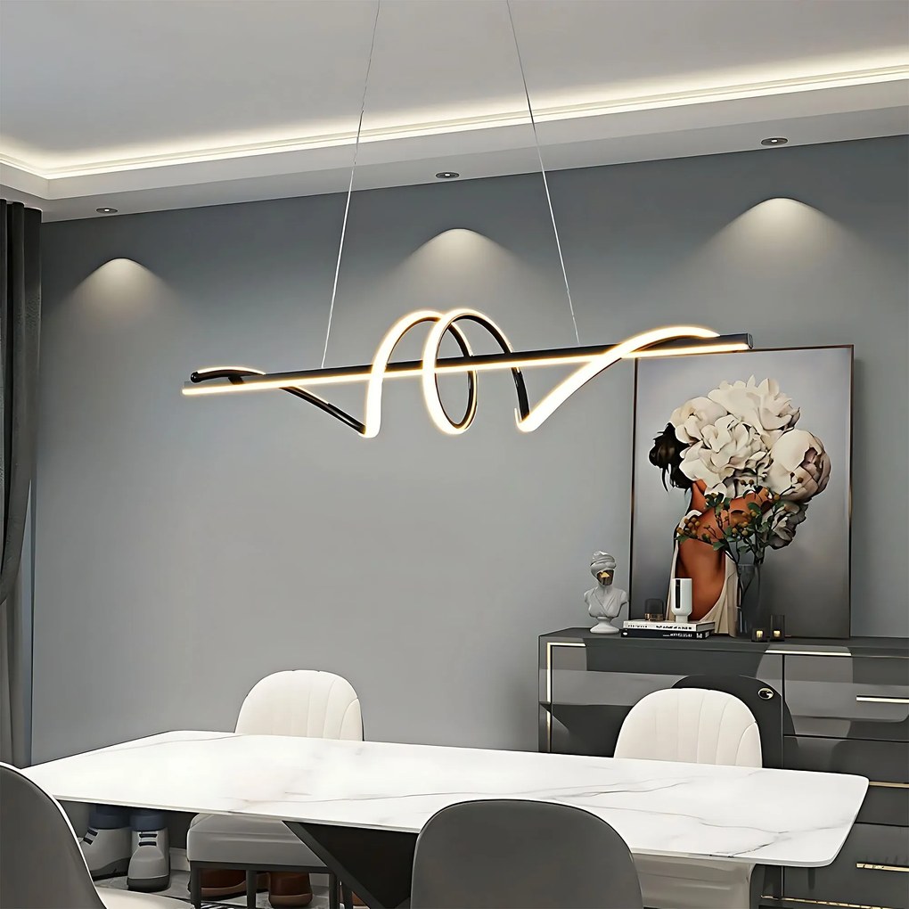Toolight Toolight, LED stropné svietidlo 120cm, 50W, 3000K, LHJ023-CP, čierna matná, OSW-50011