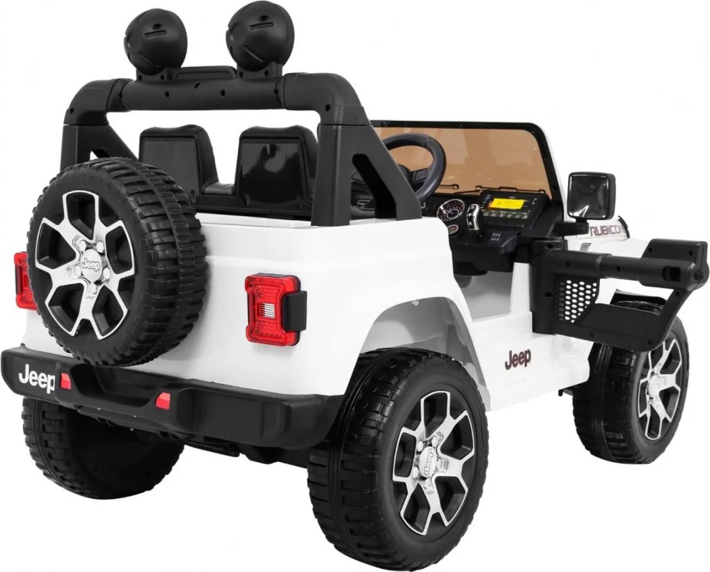 Ramiz Jeep Wrangler Rubicon batéria pre deti biela + diaľkové ovládanie