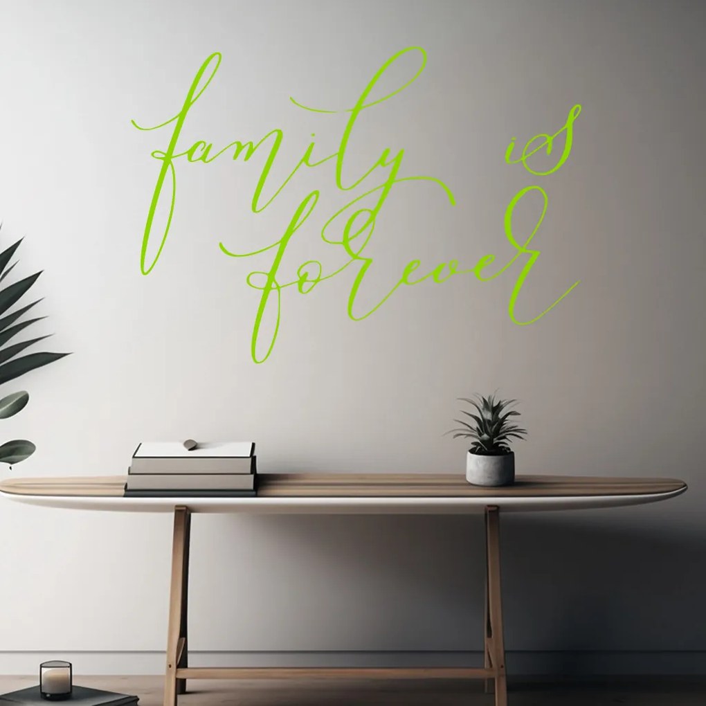 Veselá Stena Samolepka na stenu na stenu Family is forever Farba: čierna