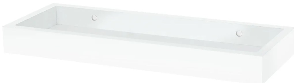 Nástenná polička P-010, matná biela, 40 cm