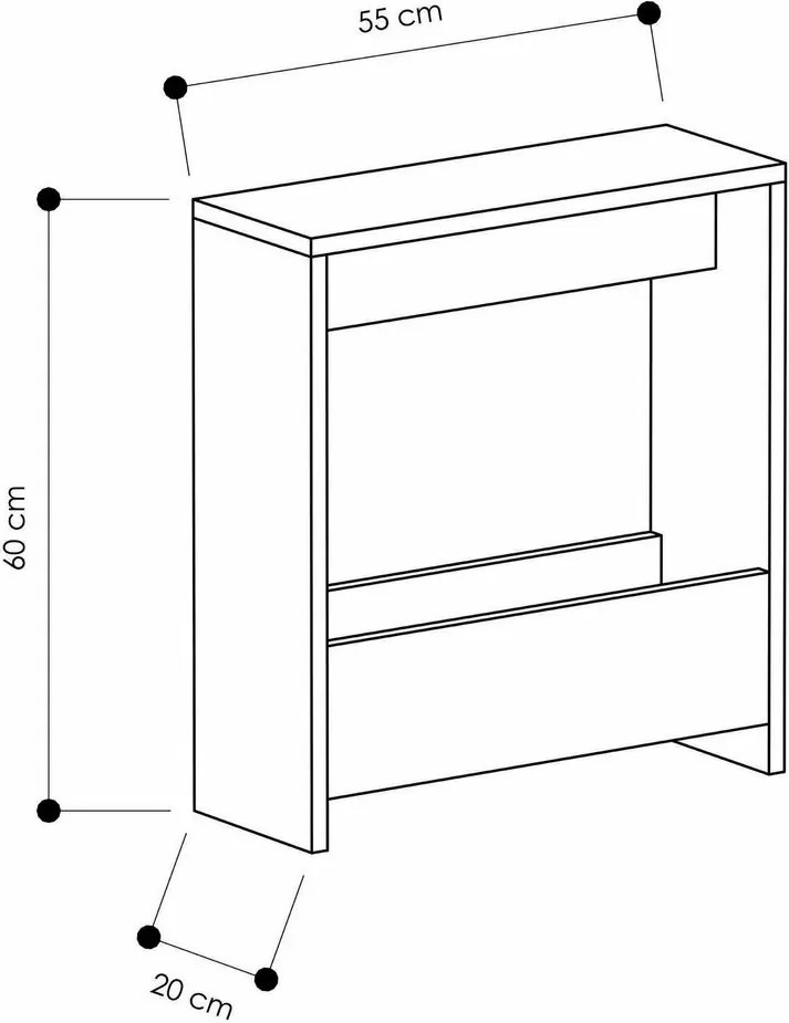 Simpi Biely odkladací stolík