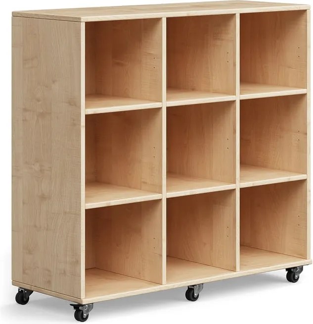 Študentská úložná skrinka CASPER, 9 priehradiek, breza