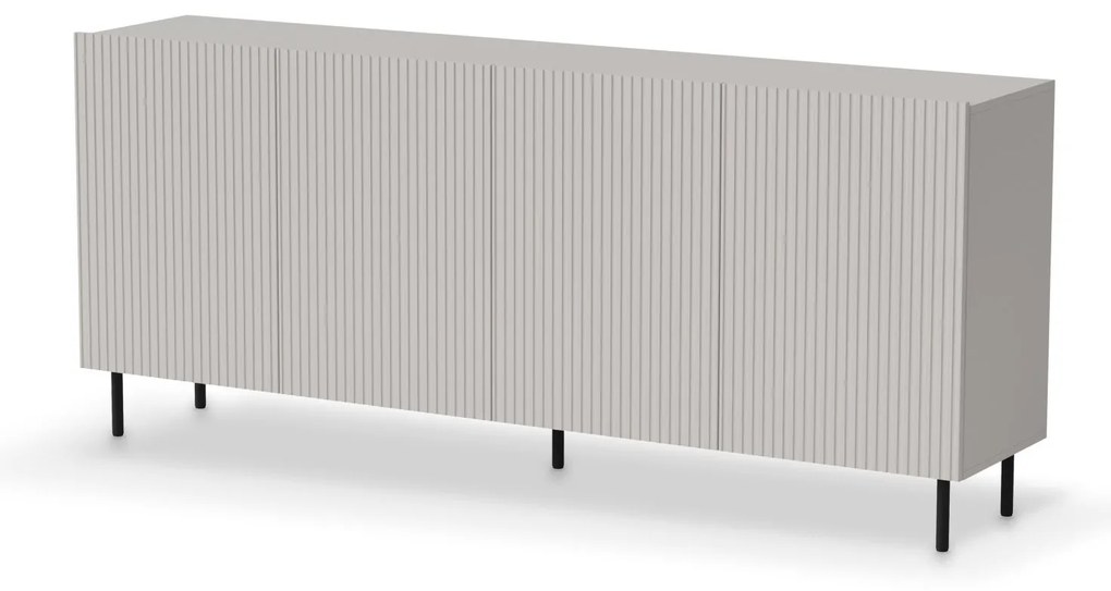 Komoda Paxos 180 cm kašmír/čierna