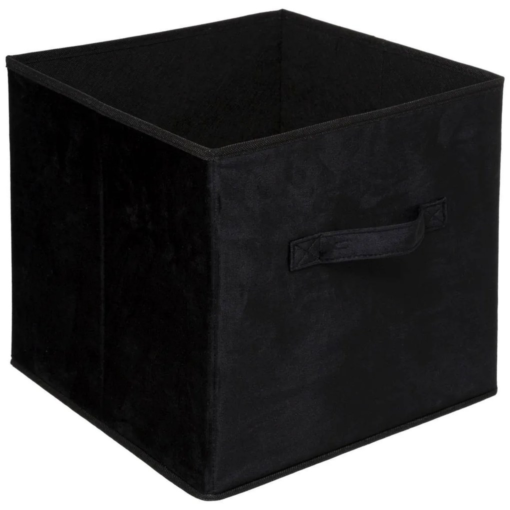 Úložný box Textília 31x31 cm čierny