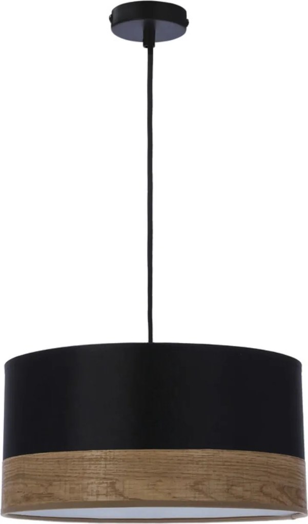 Candellux - Závesná lampa Porto s čiernym tienidlom
