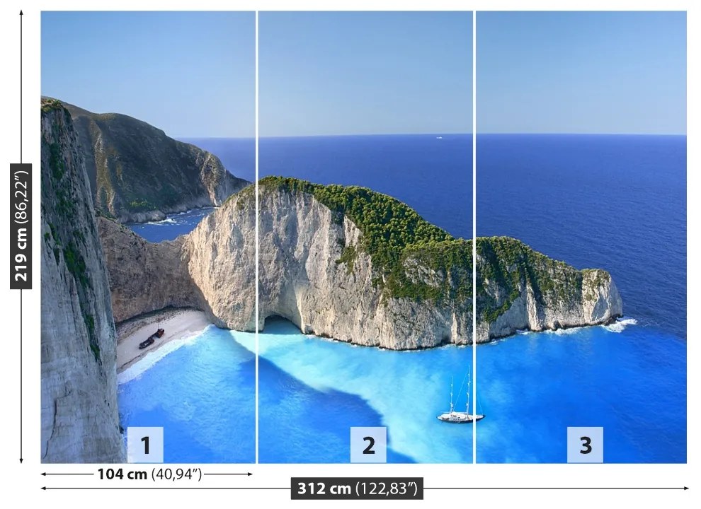 Fototapeta Vliesová Zakynthos grécko 208x146 cm