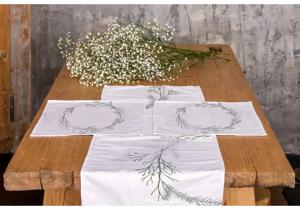 Bavlnený behúň na stôl 40x140 cm Christmas Twigs – Butter Kings