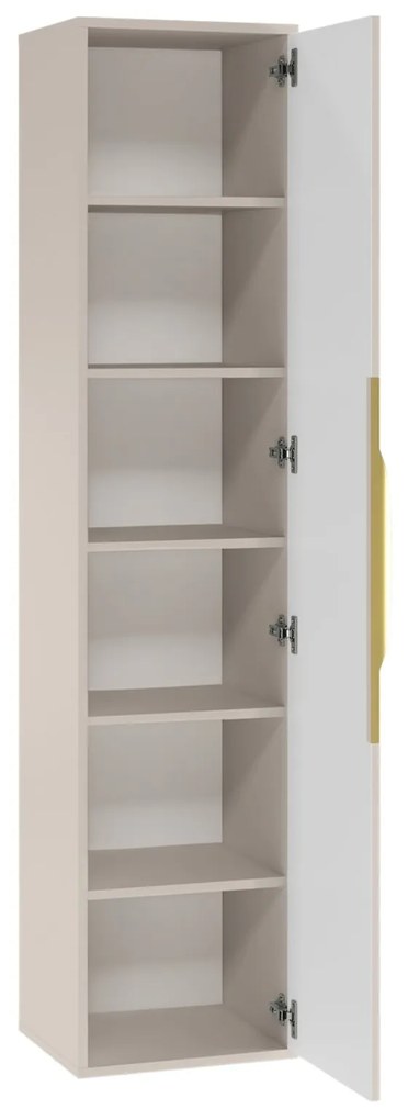 Závěsná koupelnová skříňka Avila 38 cm kašmírová/zlatá