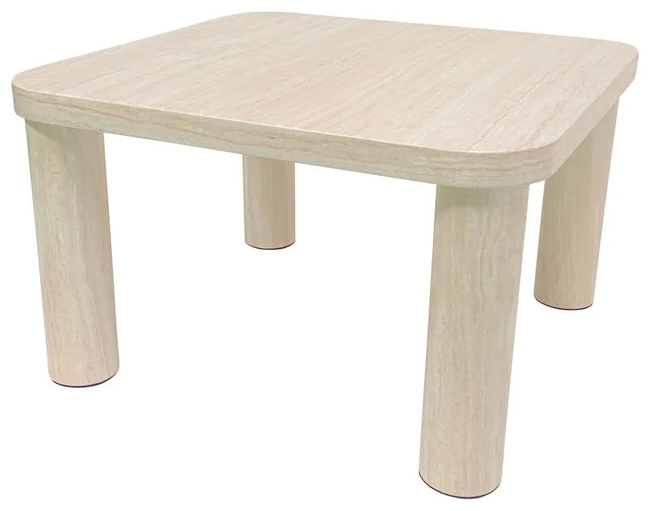 Béžový konferenčný stolík v dekore mramoru 60x60 cm Solano – Actona