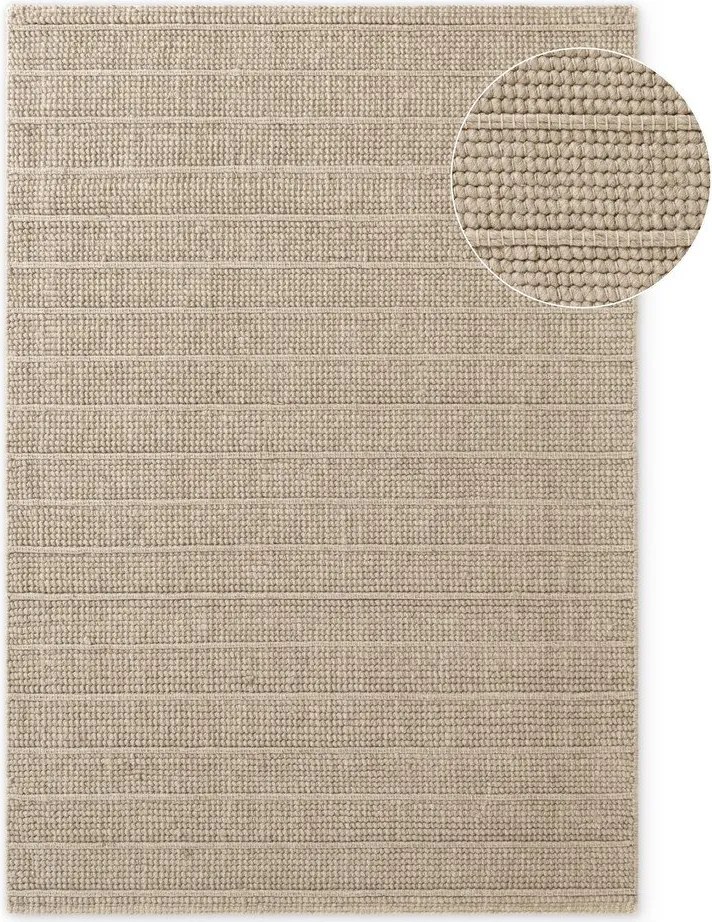 Béžový ručne tkaný vlnený koberec 80x150 cm Camden Parker – Ted Baker