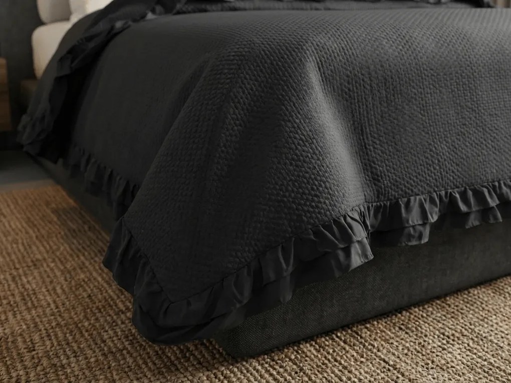 Prehoz na posteľ MONTEGO, čierny Rozmer: 200 x 220 cm