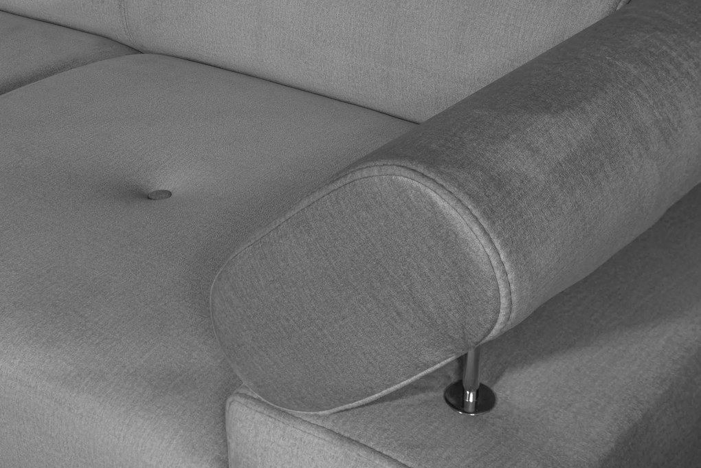 MEGA AKCE Rozkládací rohová sedací souprava FREDO Tmavě Šedá / Šedá 84+92 - Levý