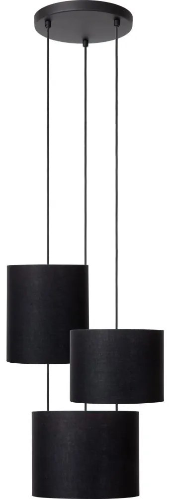 Lucide 45409/13/30 - Luster na lanku MAYA 3xE27/40W/230V čierna