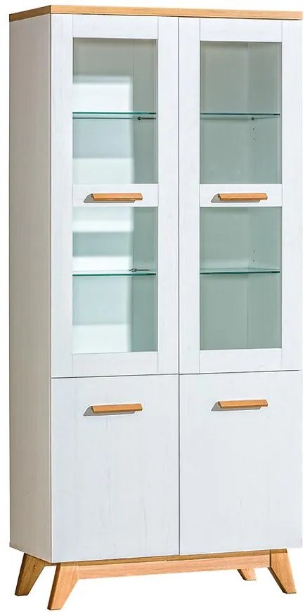 Vitrína 2D2W D Sven SV3 Nash/borovica Andersen