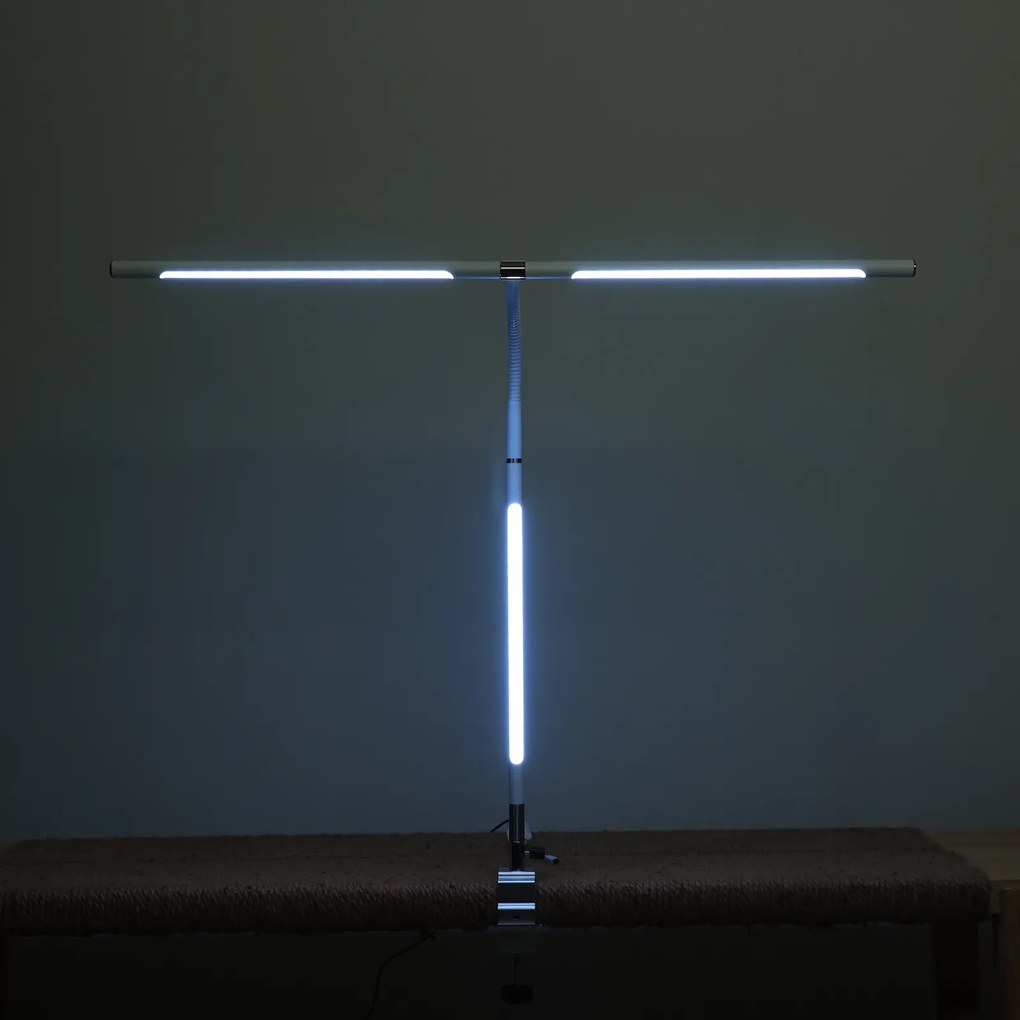 Stolná LED lampa NOX s RGBW efektmi, svorka, diaľkový ovládač